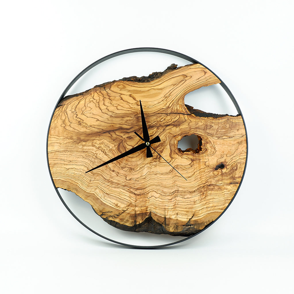 Olive Wood Wall Clock Main image
