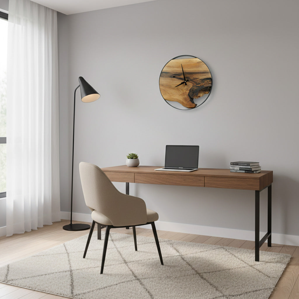 Dark Wallnut Wall Clock