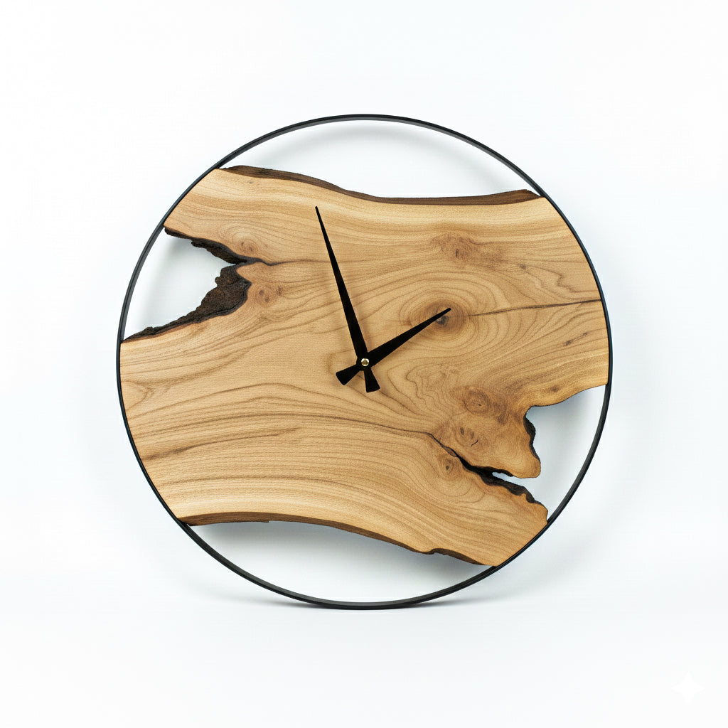 Light Wallnut Wall Clock