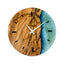 Turquoise Epoxy Walnut Wood Wall Clock