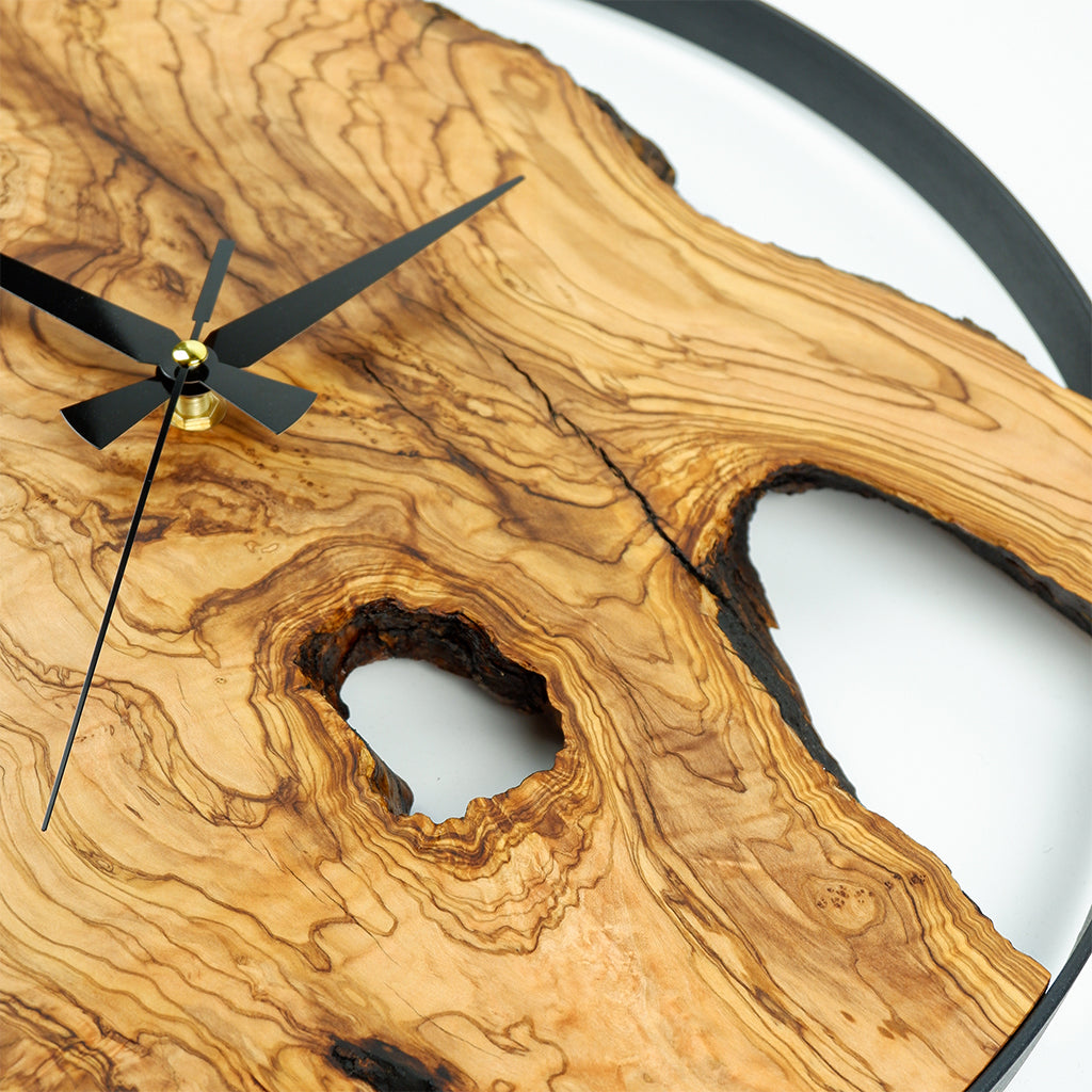 Olive Wood Wall Clock