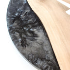 Smoky Black Epoxy Walnut Wood Wall Clock
