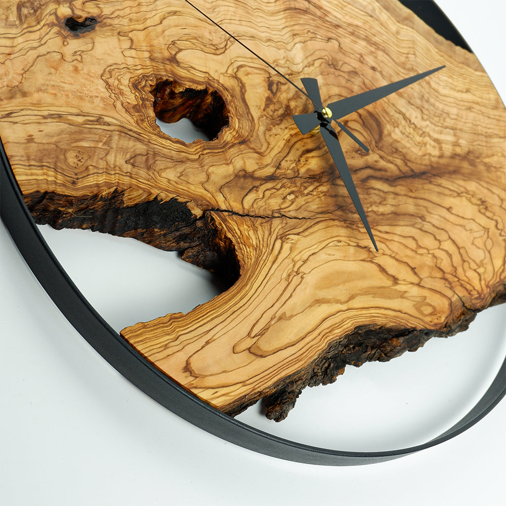 Olive Wood Wall Clock
