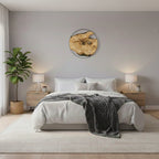 Olive Wood Wall Clock