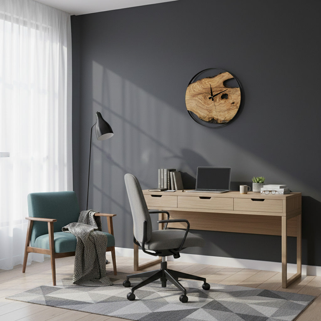 Olive Wood Wall Clock Secondary image
