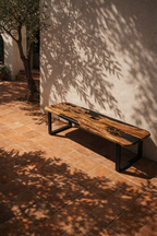 Smoked Epoxy and Olive Wood Coffee Table