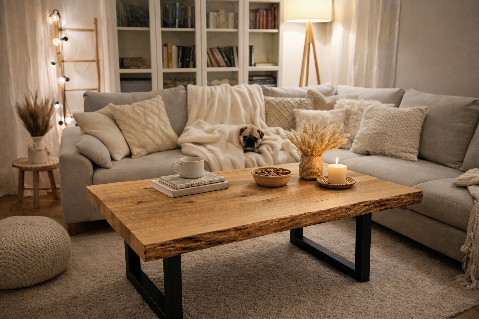 Chestnut Wood Coffee Table Secondary image