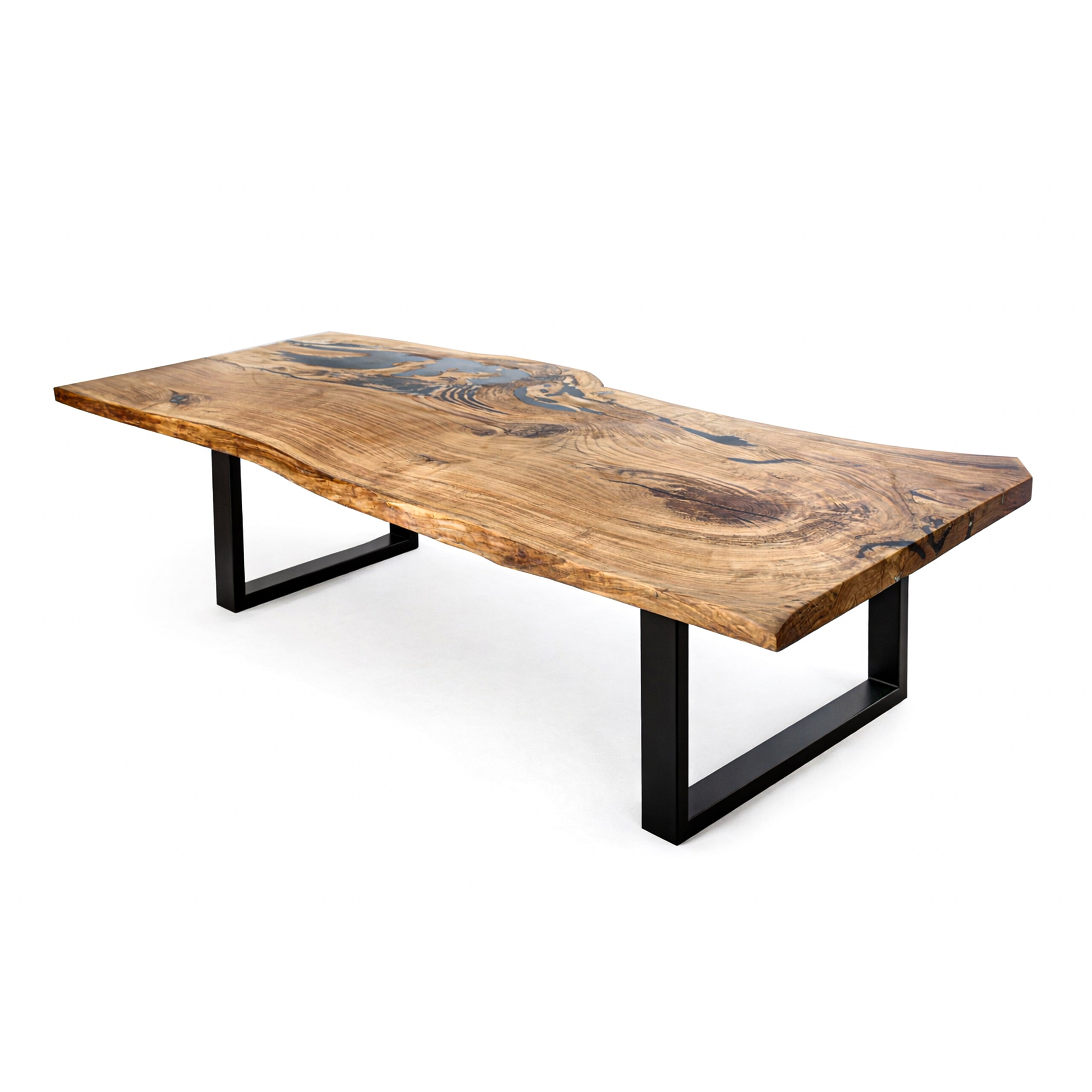 Smoked Black Epoxy and Olive Wood Coffee Table (Copy) Main image