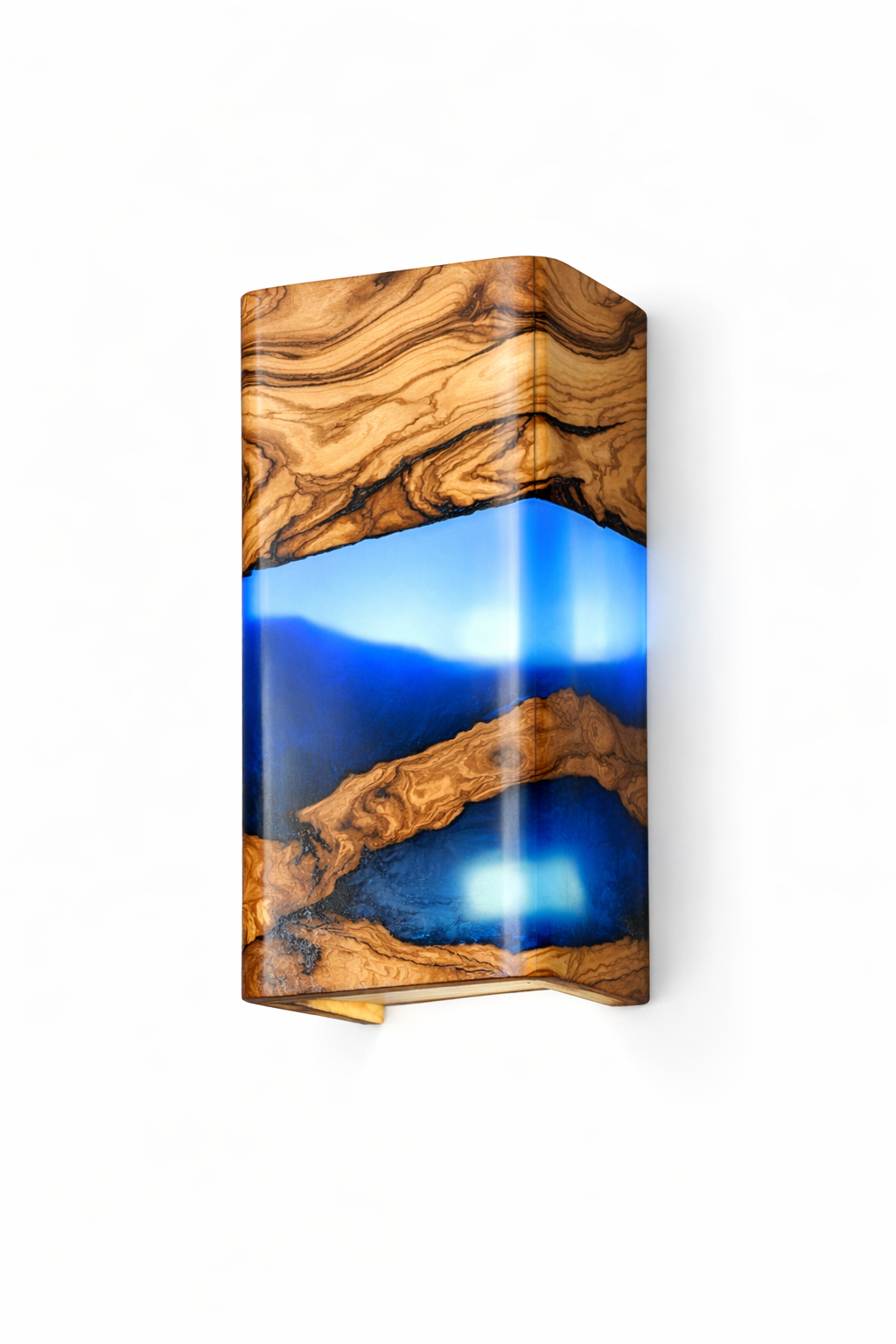 Custom Made Color Epoxy Olive Sconce