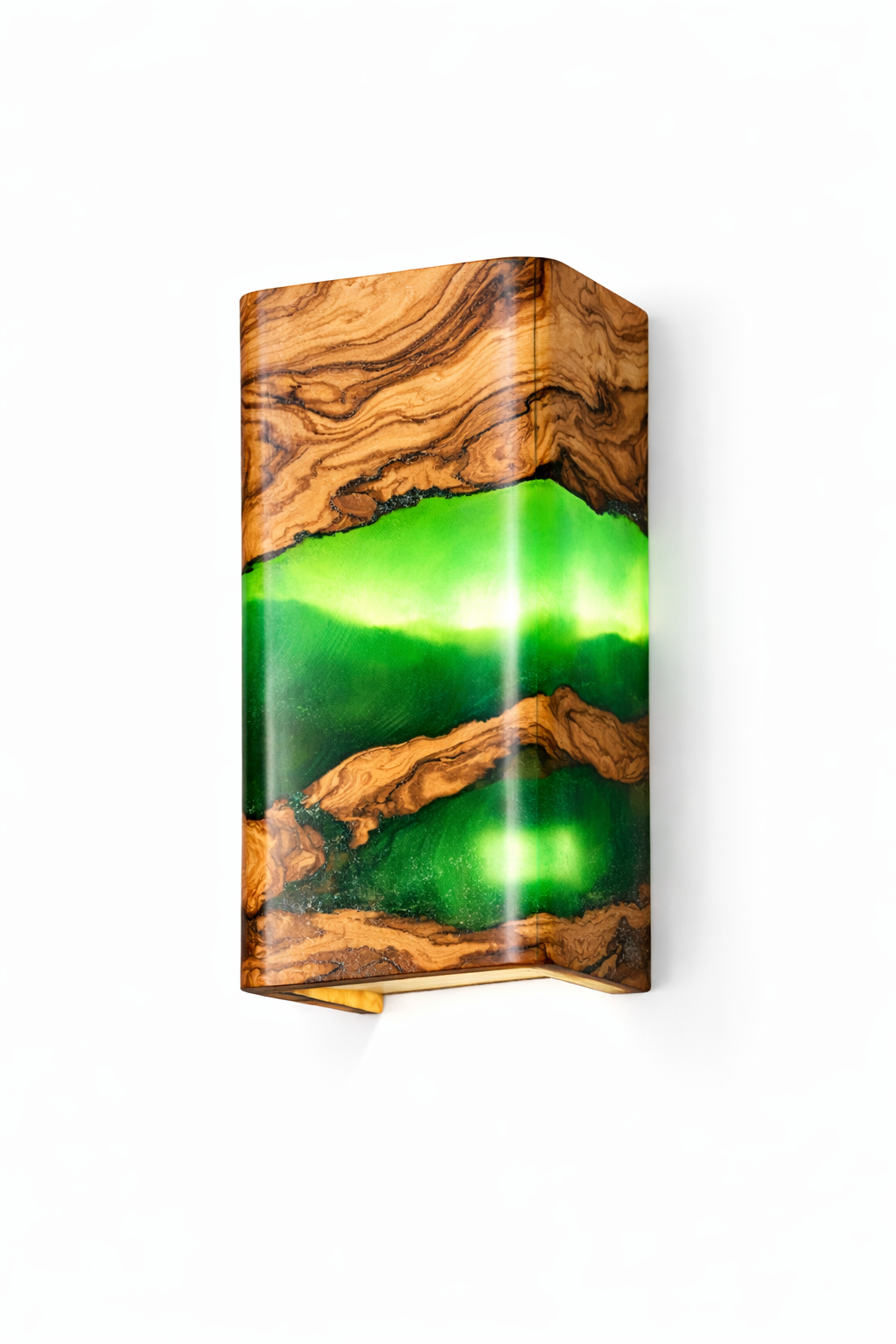 Custom Made Color Epoxy Olive Sconce