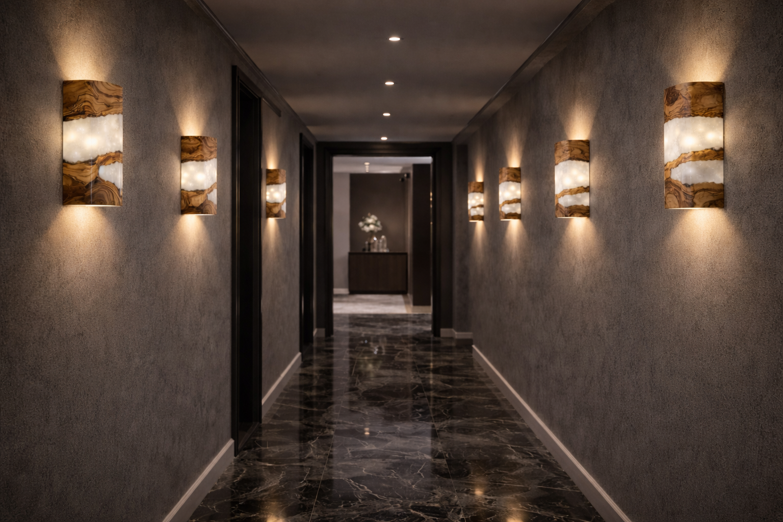 Custom Made Color Epoxy Olive Sconce