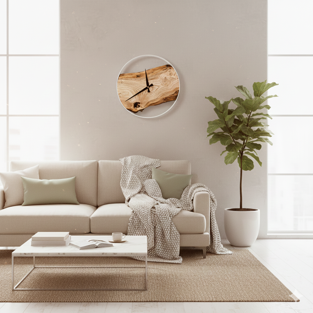 Wallnut Wall Clock