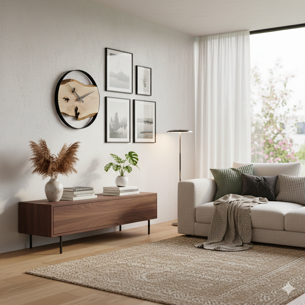 Wallnut Wall Clock