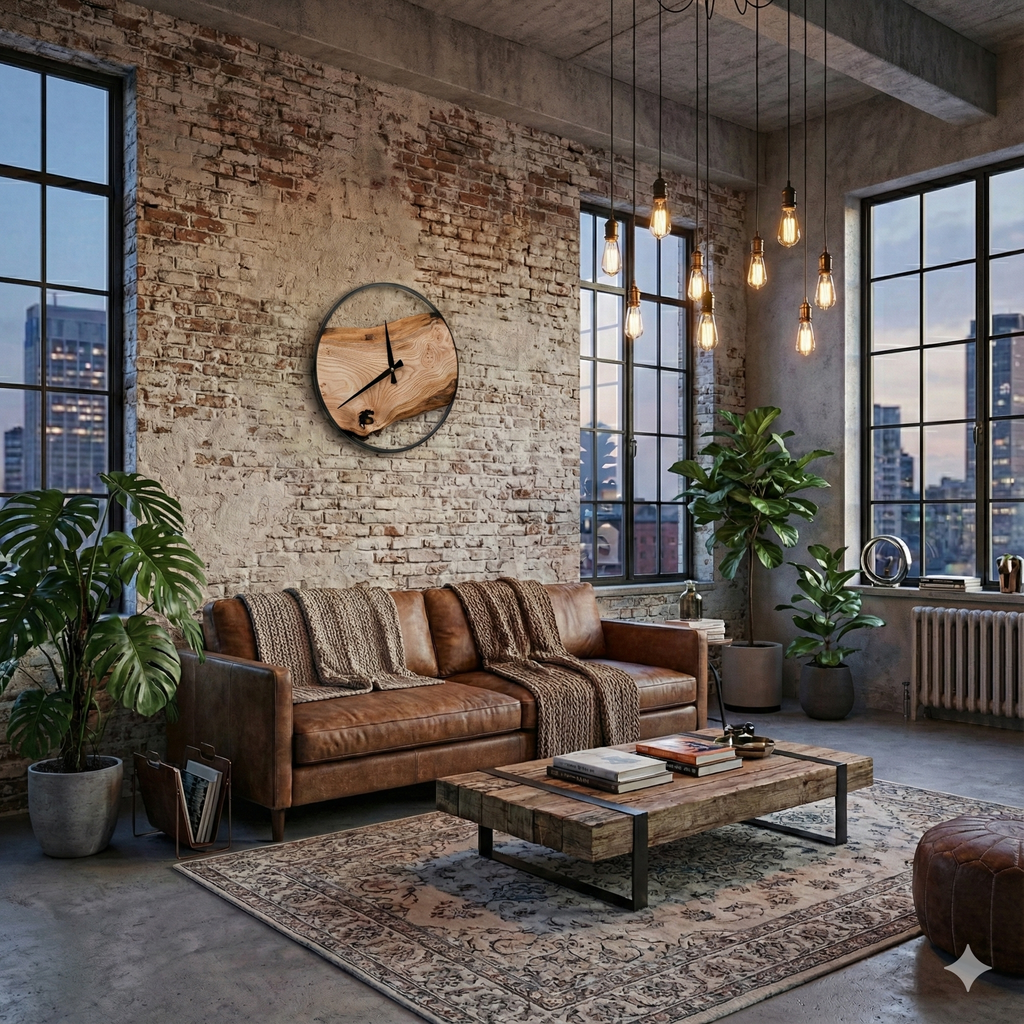 Wallnut Wall Clock