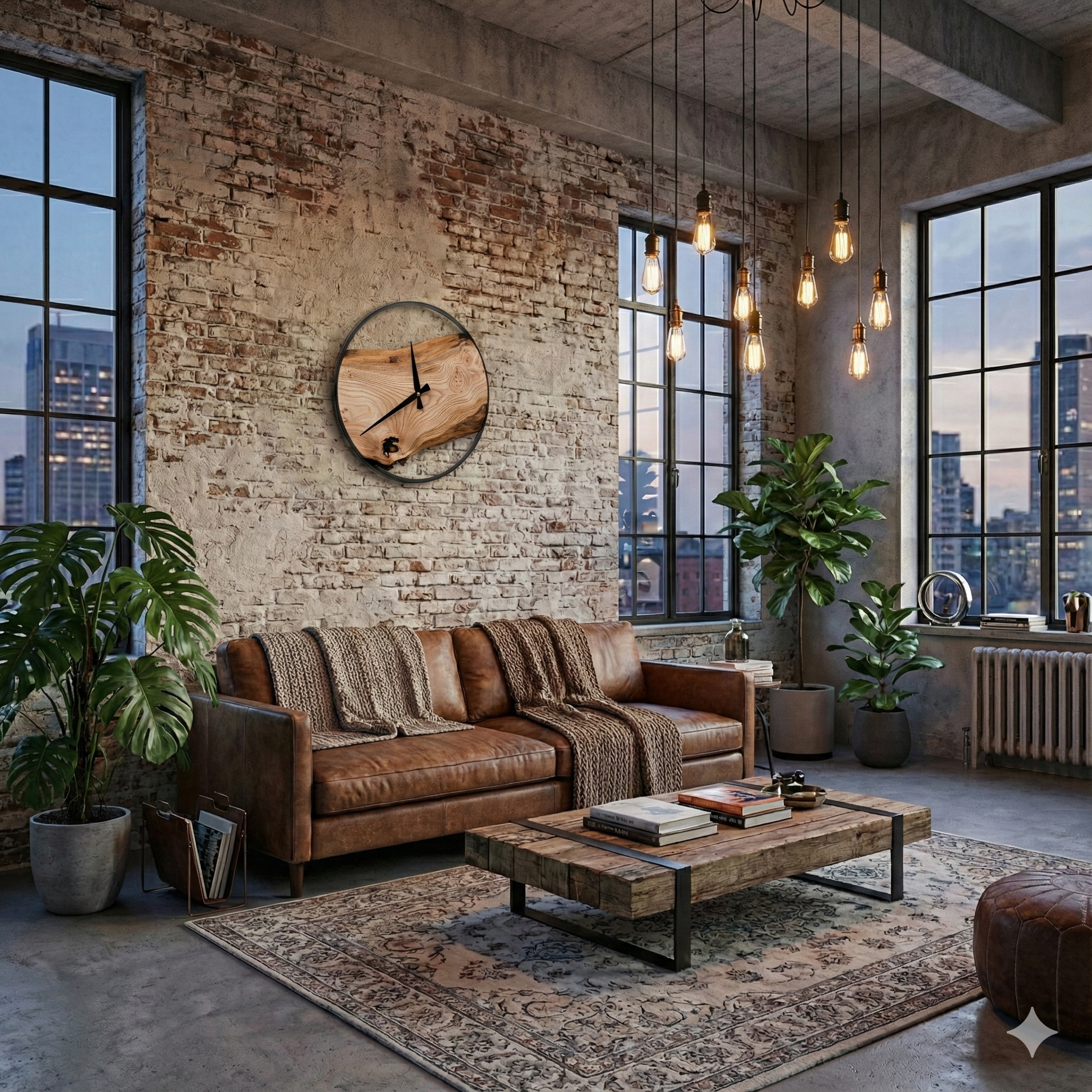 Wallnut Wall Clock
